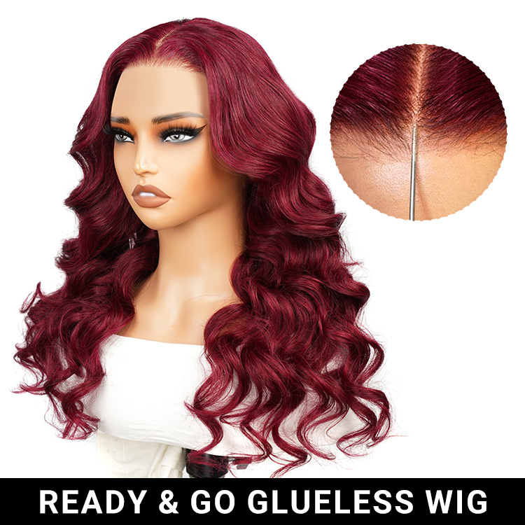 Burgundy Glueless Wear and Go Wigs Burgundy Glueless Wear and Go Wigs